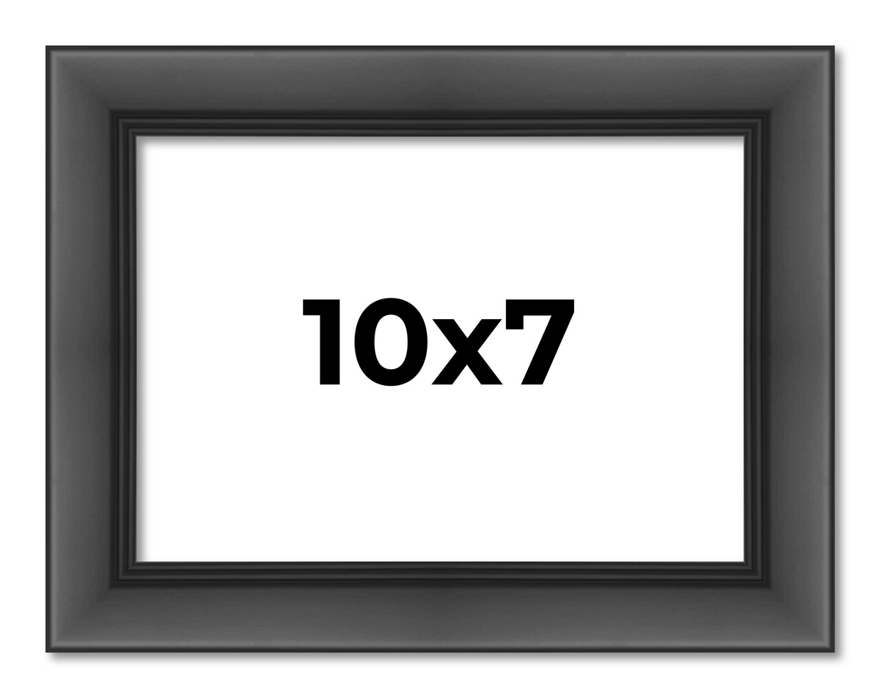 Photo Size Refined Black Picture Frame - UV Acrylic, Foam Board Backing, Hanging Hardware